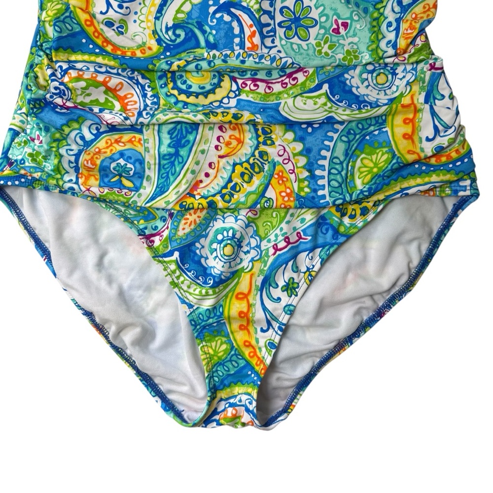 Lauren Ralph Lauren Women's Paisley Print Swimsuit. Size 12 - Picture 5 of 11